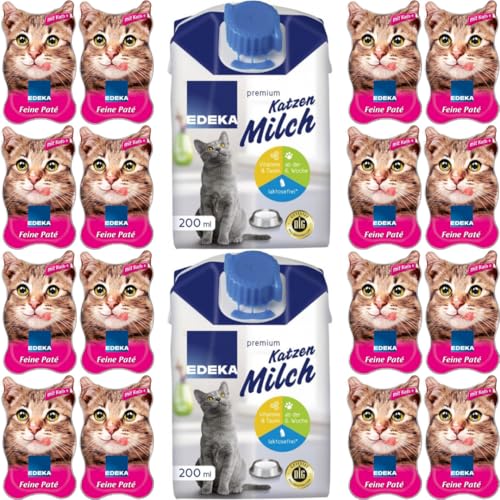 Mit Pufai Grocery Feine Pat mit Kalb 85G x 16 STÜCK EDEKA Katzenmilch Milch 200 mililiter x 2 STÜCK