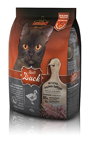 Leonardo Adult Duck 400g Katzenfutter Trockenfutter für Katzen Alleinfuttermittel für ausgewachsene Katzen Aller Rassen ab 1 Jahr