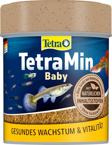 TetraMin Baby   in Form von Mikro Flocken für die Zierfischbrut bis 1cm Länge spezielles Wachstumsfutter 66 ml Dose