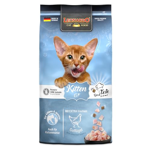 LEONARDO Kitten GF für Katzen 1 8kg mit frischem Geflügel und Makrele leicht verdaulich getreidefrei Alleinfutter Made in Germany