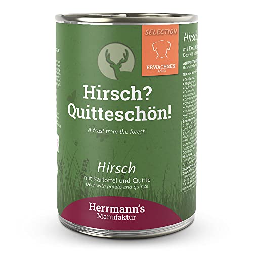 Herrmann s - Selection Adult Hirsch mit Kartoffel und Quitte - 12 x 400g - Nassfutter - Hundefutter