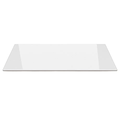 WEIÃŸE Kamin Glasbodenplatte Funkenschutz Kaminplatte Glas Ofen Platte NEU Mit Dichtung beidseitig klebend Rechteck 100x70cm