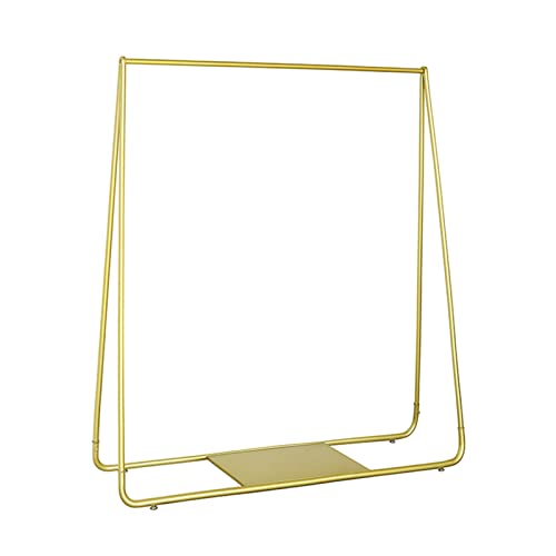 Kleiderständer aus Metall mit Aufbewahrungsregal Kleiderstange Schuhregal freistehender Kleiderbügel Kleiderorganisator Präsentationsständer für den Einzelhandel oder zu Hause Gold 120 x 40 x 150