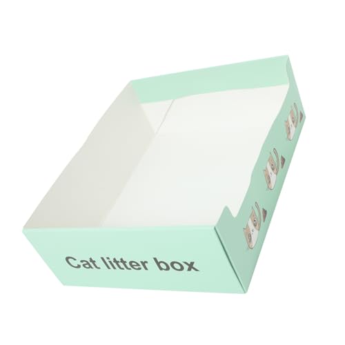 Happyyami Box Faltbare Katzentoiletten Behälter Leichte Papiertoiletten Katzentoiletten Trainingsset