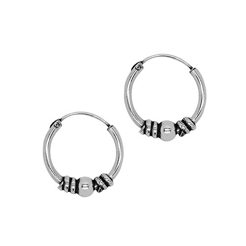 Soul-Cats keltische Creolen aus echt 925 sterling Silber im Bali Style Durchmesser ca 16 mm