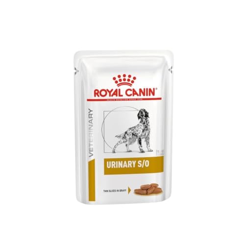 ROYAL CANIN Veterinary Urinary s o Canine für Hunde 12 x 100 g Feuchtnahrung für Hunde Feine Stückchen in Soße Zur Unterstütztung der Auflösung von Struvitsteinen