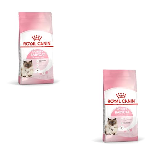 Royal Canin Mother Babycat Trockenfutter Doppelpack 2 x 400 g Für tragende und säugende Katzen Alleinfuttermittel speziell für die Mutterkatze und ihre Welpen