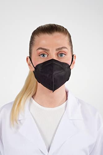 Mer Mask FFP2 Maske CE Zertifiziert I FFP2 Masken 5-Lagen Staubschutzmasken I 20x Masken im Set I Masken Mundschutz zur Vorbeugung und zum Schutz Schwarz