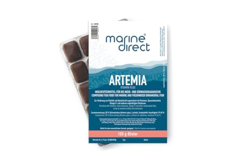 Marine Direct Frostfutter Artemia 100g Blister nährstoffreiches Fischfutter für Süß- Meerwasser Aquaristik gefrorenes Aquarienfischfutter