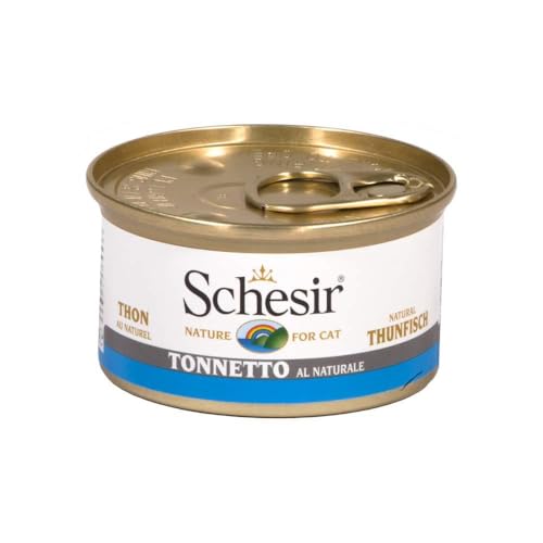 Schesir Cat Natural Thunfisch Katzenfutter nass im eigenen Saft 24 Dosen x 85 g 1 Stück 24er Pack