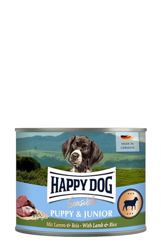 Happy Dog - Sensible Puppy Junior M - Lamm Reis - Nassfutter 6 x 200 g