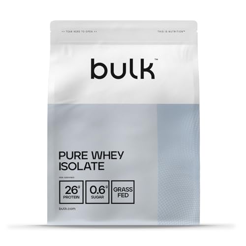 Bulk Pure Whey Protein Isolat 90 Protein Pulver Eiweißpulver Geschmacksneutral 1 kg 33 Portionen Verpackung Kann Variieren