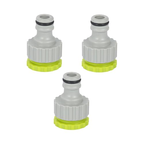 3 Stück Wasserhahn Adapter 1 2 und 3 4 Zoll Gartenschlauch Anschluss 2-in-1 Garten Schraubgewinde Hahnverbinder Schlauchanschluss Set für Bewässerungs Kunststoff Schlauch Anschluss Hahnadapter