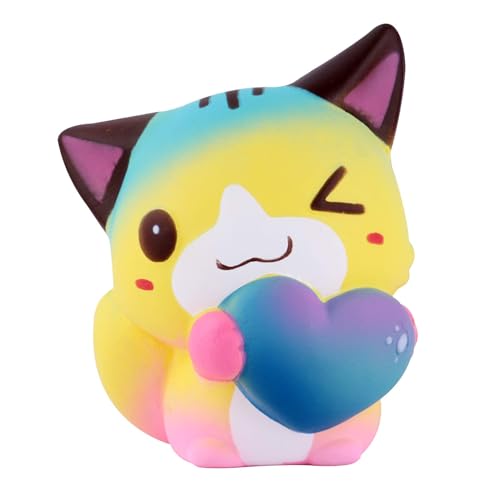 ANBOOR Squeeze Toys Liebe Herz Katze Galaxy Collection Kawaii Squishies Langsam Steigend Antistress Spielzeug für Kinder Erwachsene 9.5X7.5X12cm 1 Stück