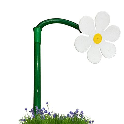 Crazy Daisy Sprinkler für Hof 29 9 -Zoll -Tanz -Blumensprinkler mit Wasserpfeifanpassung Gartenrasen Sprinkler für Garten Kinder Spielen weiß