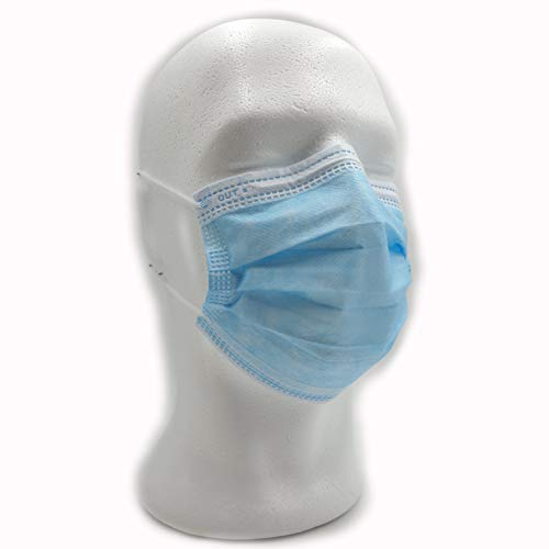 Mundschutz Nasenschutz 3-lagig Schlaufe mit Gummizug OP-Maske 50 Stück integrierter Nasenclip in 5 Farben Filterleistung BFE 98%