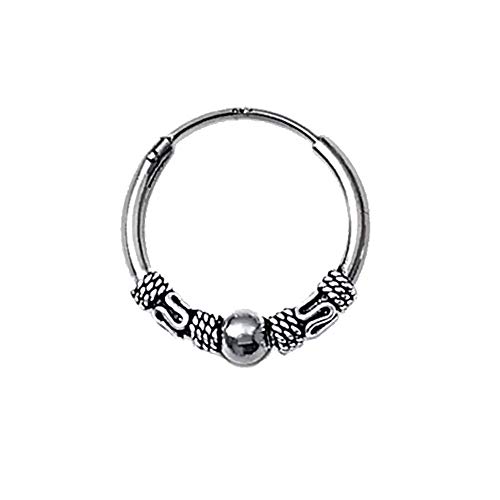 NKlaus 925 Silber Einzel Ohrring Keltische CREOLE Gothic Celtic Bali EINZEL 20mm 5048