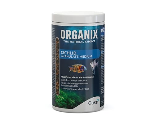 OASE ORGANIX Cichlid Granulate M 1000 ml - Fischfutter für alle Barscharten ab 6 cm Alleinfuttermittel mit hohen Nährwerten