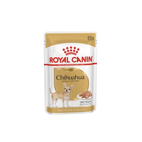 Royal Canin Chihuahua Adult 12 x 85 g Nassfutter für ausgewachsene Chihuahuas Zur Unterstützung der Stuhlqualität und der Zahngesundheit Hohe Akzeptanz