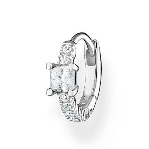 Thomas Sabo Einzel Creole mit weißen Steinen 925 Sterling Silber CR691-051-14