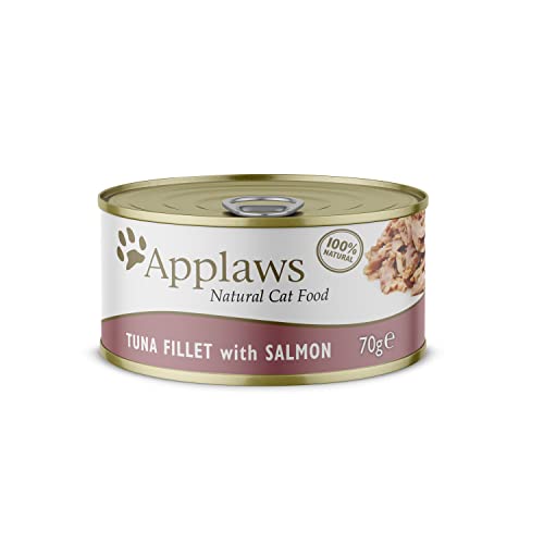Applaws Cat Tin Tuna Fillet with Salmon in Broth 1x 24x70g