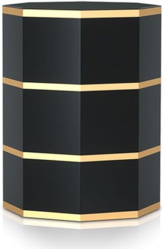 PIWO Drehbares Turm 360 Adsorptionstüren Achteckiges Drehbares Für Kleinen Eingangsbereich Multifunktions Kleines Schwarz Gold Gold 3 Tier
