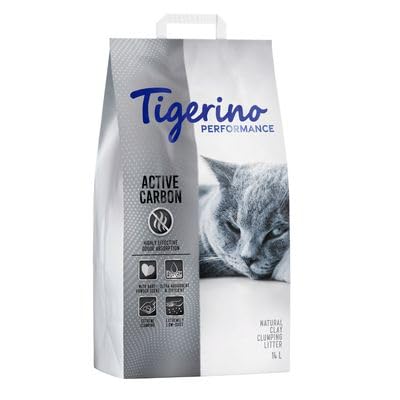 Tigerino   Performance Katzenstreu Active Carbon Babypuderduft 14L