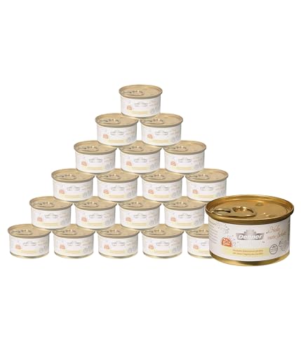 Dehner Premium Lovely Katzenfutter Nassfutter in Gelee glutenfrei für ausgewachsene Katzen Hühnerbrust Reis Zucchini 24 x 85 g Dose 2 kg