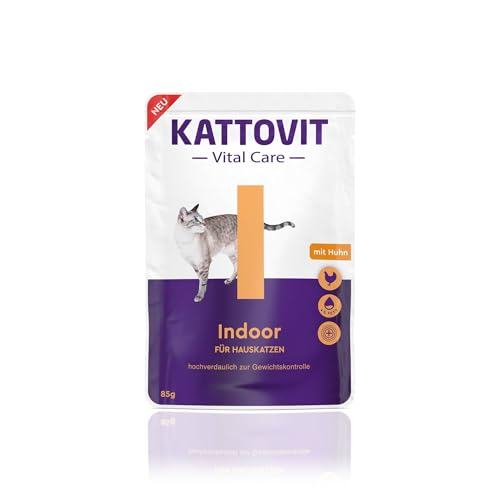 KATTOVIT Vital Care Indoor Huhn 24x85g Nassfutter in Sauce für Katzen