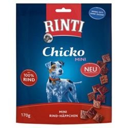 Rinti Chicko Mini - Kleine Stückchen aus Rind im Vorratspack 170g - Sie erhalten 9 Packung en Packungsinhalt 170 g