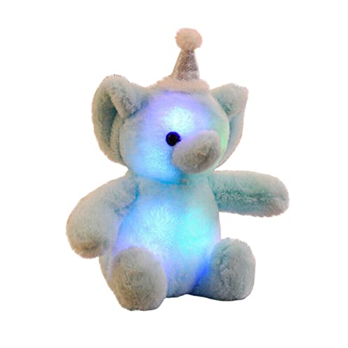 JAWSEU LED Elefantüschtier Niedliche Leuchtende Luminous Elefant Stofftier Puppe Gefüllte Stofftiereüschtiere Spielzeug Geschenk für Kinder