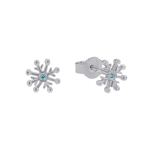 Prinzessin Lillifee Ohrstecker 925 Sterling Silber Mädchen Kinder Ohrschmuck mit Zirkonia synth. 0 7 cm Silber Schneeflocke Kommt in Schmuck Geschenk Box 2036944