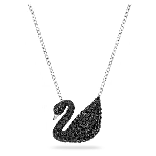 Swarovski Iconic Swan Anhänger Schwan Schwarz Rhodiniert