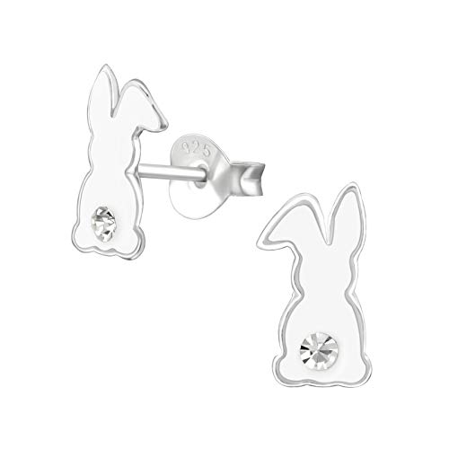 Laimons Kinderschmuck Hase Kaninchen HÃ¤schen weiÃŸ Glitzer 9 mm