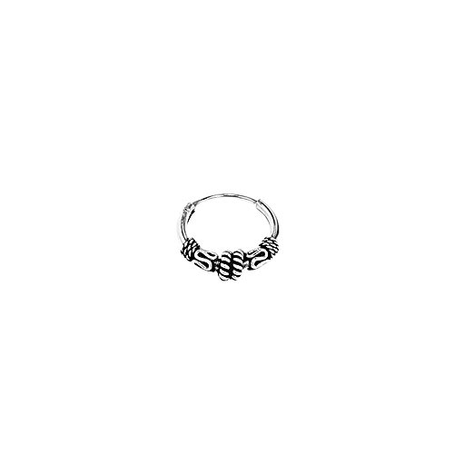 NKlaus Einzel 925 STERLING Gothic Creole 12mm 7310