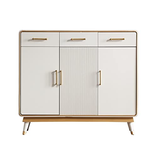 HEXEH Moderner Eingangsbereich Wohnzimmer Trennwand Aufbewahrungsschrank Eingang Foyer dekorativer Schrank weiß Size 120x40x106CM