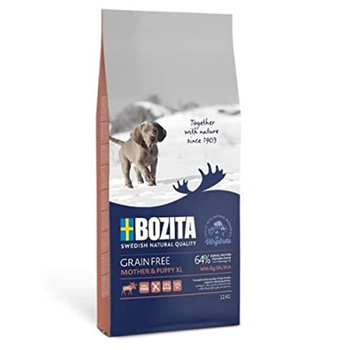 Bozita Grain Free Mother Puppy XL 12 kg Hundefutter aus Schweden getreidefrei fÃ¼r Welpen und Junghunde grÃ¶ÃŸerer Rassen und trÃ¤chtige und sÃ¤ugende HÃ¼ndinnen