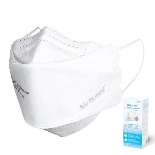 Siegmund 20x Air QUEEN Breeze Mask   Qualität vom TÜV Rheinland zertifiziert   hygienischer Einzelverpackung   Bestens für Brillenträger innen geeignet