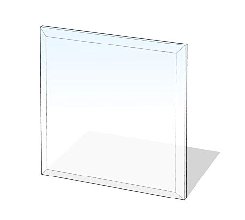 Glasbodenplatte Quadrat mit Facette