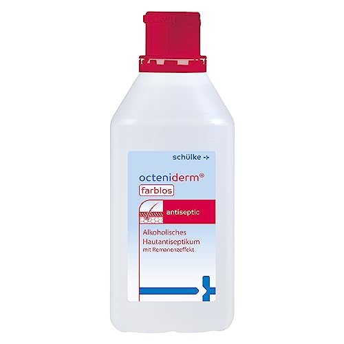 Schülke octeniderm 1 Liter Flasche Hautantiseptikum Pflegendes Desinfektionsmittel für die Haut optimale Hautverträglichkeit farbstoff- und parfümfrei