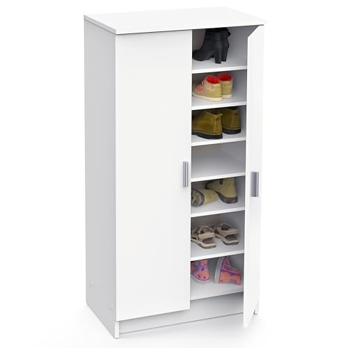 habeig Schuhschrank Kommode Schrank Holz Dielenschrank Schuhregal Flurschrank Weiß Kleiderschrank Schlafzimmer