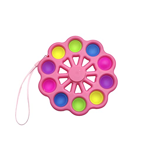 EUROXANTY Großer Fidget Spinner mit beruhigenden Blasen Spielzeug für Kinder Anti-Stress-Spielzeug verbesserter Fidget Spinner 15 x 15 cm Rosa