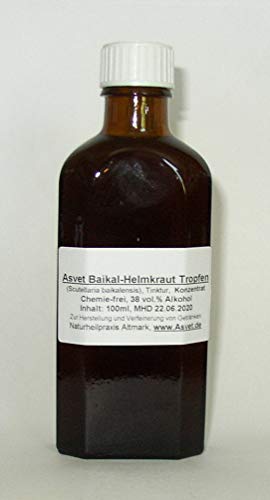 100ml Asvet Baikal Helmkraut Tropfen Extrakt 1 3 Scutellaria Tinktur vegan