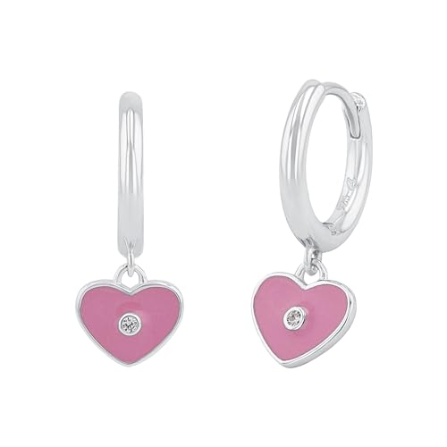 Prinzessin Lillifee Creolen 925 Sterling Silber Mädchen Kinder Ohrschmuck mit Zirkonia synth. 1 8 cm Silber Herz Kommt in Schmuck Geschenk Box 2035982