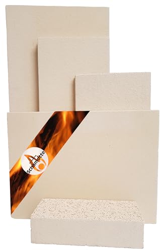 Schamotteplatten Premium Wh für den Feuerraum auch für Holzbacköfen Pizzaöfen Grills feuerfest lebensmittelecht viele Größen online verfügbar 400x 300x 30 1 Stück