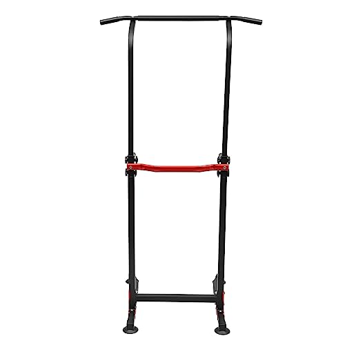 Klimmzugstange Freistehend 150kg Klimmzugstange Klimmzug Dip Station Pull up Bar Power Tower Rack 165-210cm mit Klimmzugstange Für Heim Fitness Studio Krafttraining Workout-Ausrüstung