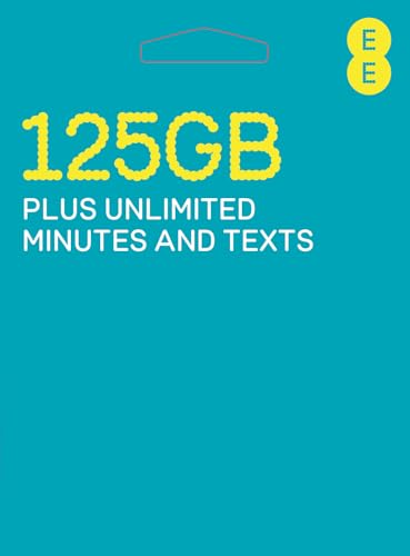 EE 125 GB Data Sim enthält 30 Prepaid-Guthaben 125 GB Daten unbegrenzte Minuten und unbegrenzte Texte