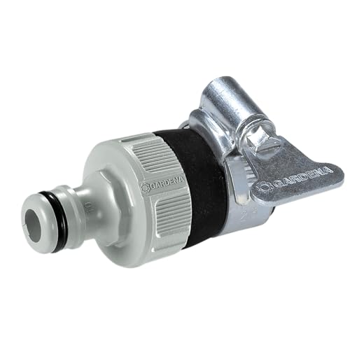 Gardena Wasserdieb Universal Wasserhahn-Adapter zum Anschluss des Gardena Gartenschlauchs an einen Wasserhahn ohne Gewinde mit 14 17 mm Außendurchmesser korrosionsbeständig 2908-20