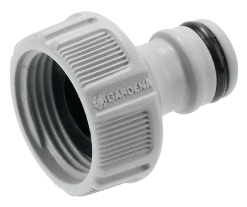 Gardena Hahnverbinder 26 5 G 3 4 Adapter für den Anschluss eines Wasserschlauchs Anti Splash Technologie frostsicher Original Gardena System lose Verpackung 18221 20