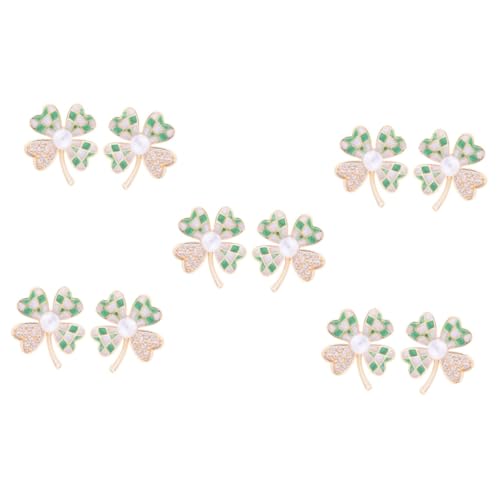 VALICLUD 3 Paare Vier blättrige Kleeblatt-Ohr stecker Geschenk für Mädchen Creolen für Mädchen Ohrringe Ohrstecker schöner Ohranhänger Festival-Schmuckgeschenk klein Zubehör Trick schmücken